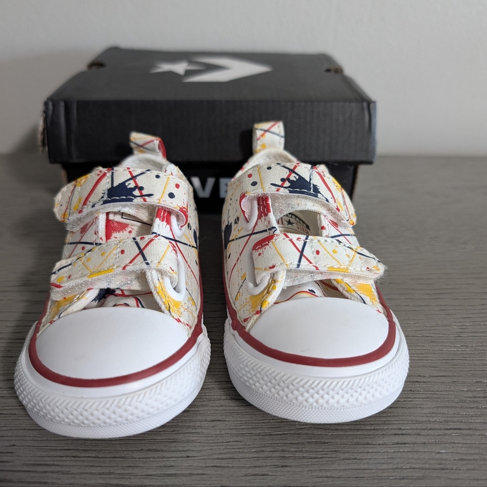 Converse Chuck Taylor All Star Easy-On Paint Splatter Infant Shoes Size 5 New